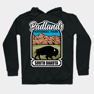 Badlands National Park South Dakota Bison Hoodie